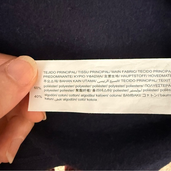 Bershka Navy Cropped Tennis Graphic Sweatshirt with Cream Print - Picture 11 of 11